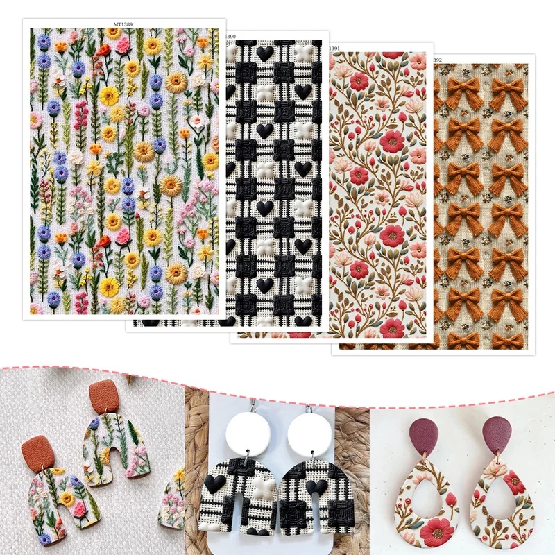 Beeswax Wrap - Colorful Blossom Polymer Clay Transfer Paper