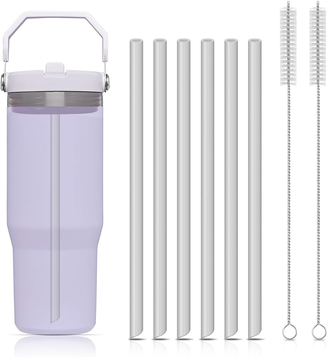 6pcs Reusable Straws Plastic S - огляд і ціна Reusable Straw