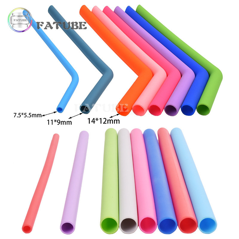 10PCS Fatube Silicone Straw Cu - огляд і ціна Reusable Straw