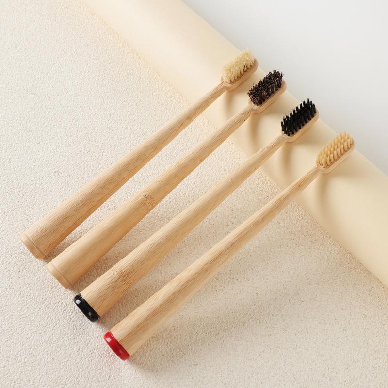 1Pc/4Pcs Horse Bristle Bamboo  - огляд і ціна Bamboo Toothbrush