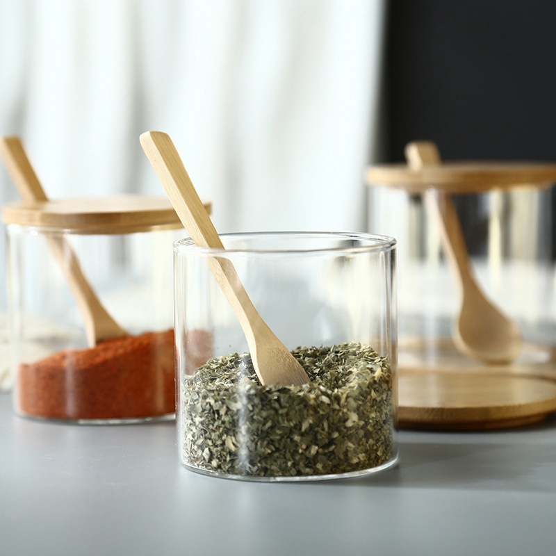 3Pcs Condiment Jars Set Clear  - огляд і ціна Bamboo Cutlery