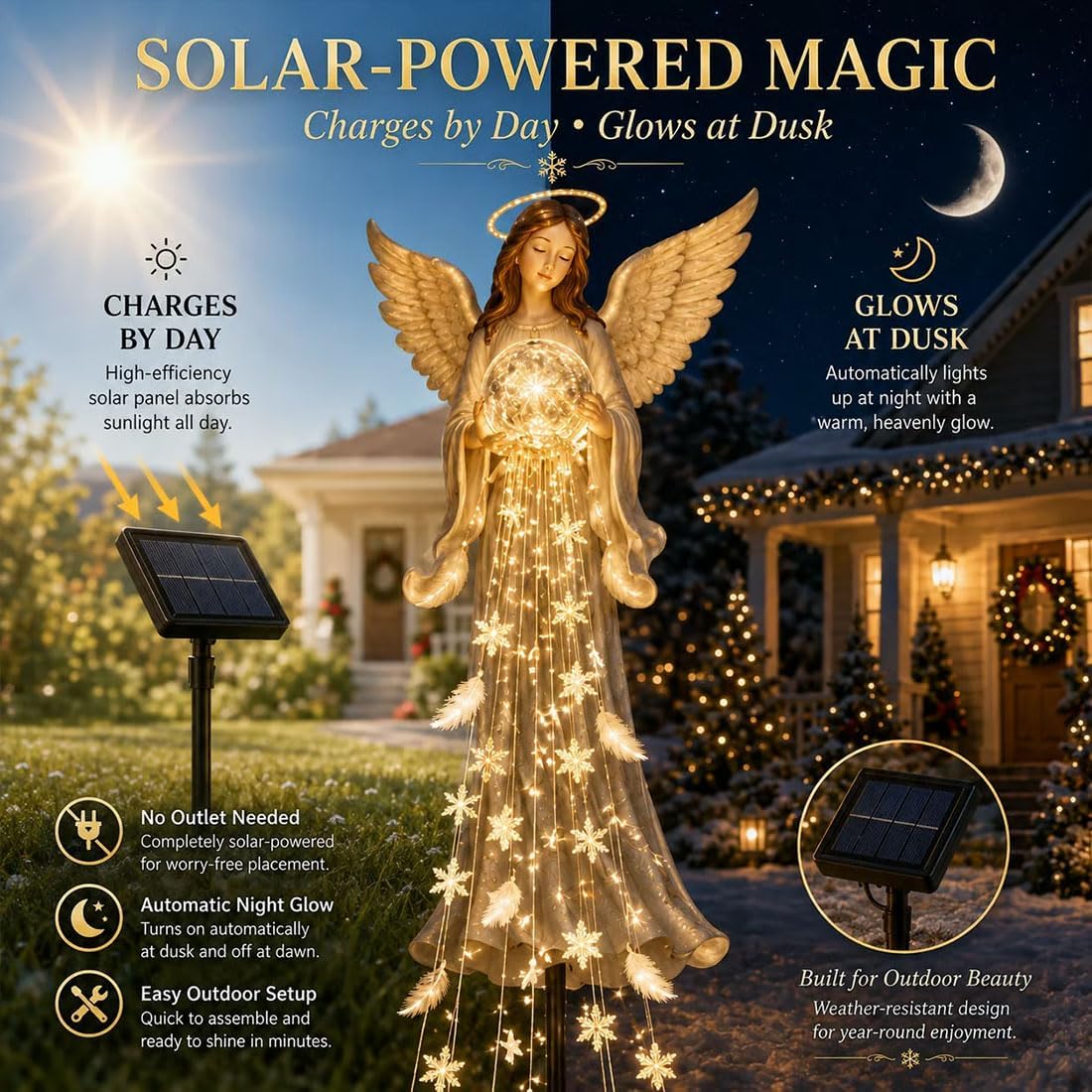Angel Blessing Fountain, Solar - огляд і ціна Solar Garden Light
