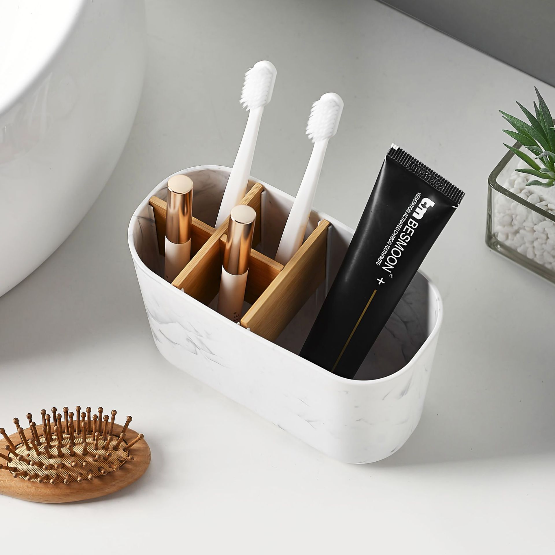 Bamboo Toothbrush Holder for E - огляд і ціна Bamboo Toothbrush