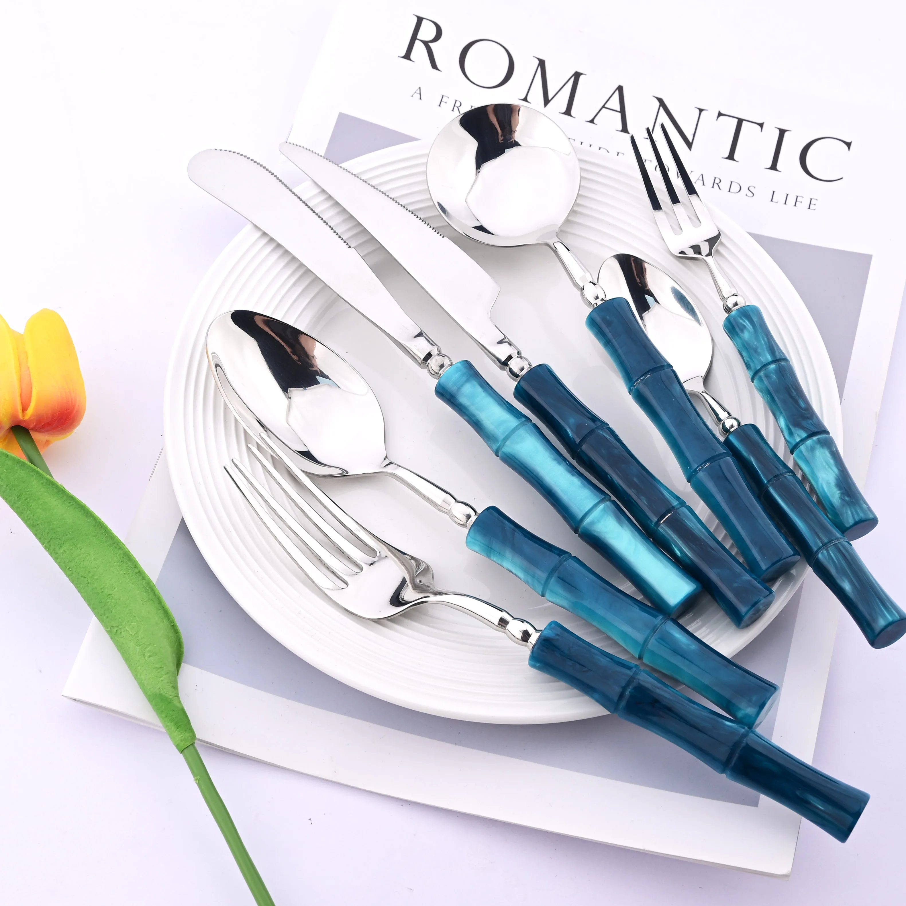 Imitation Bamboo Handle Dinner - огляд і ціна Bamboo Cutlery