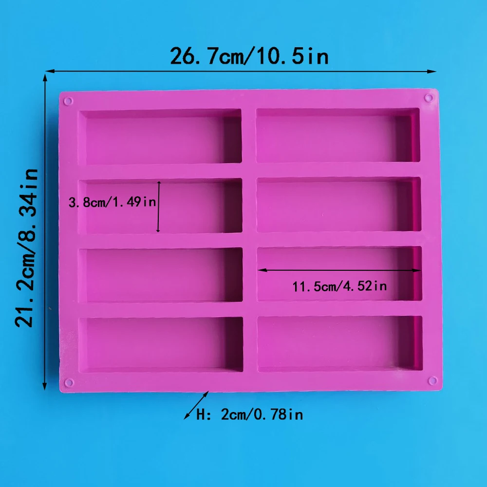 8 Cavity Rectangle Silicone Ca - огляд і ціна Eco Soap