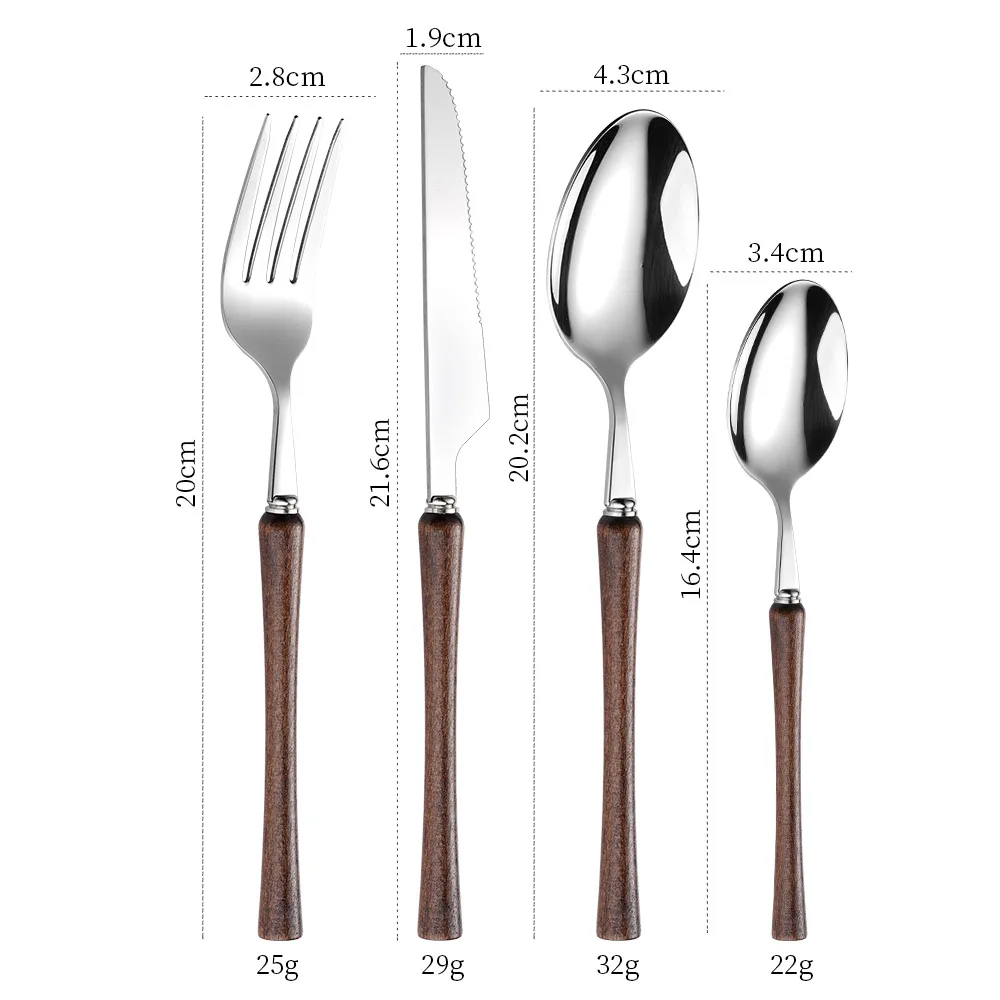 16/24pcs Cutlery Set Utensils  - огляд і ціна Bamboo Cutlery