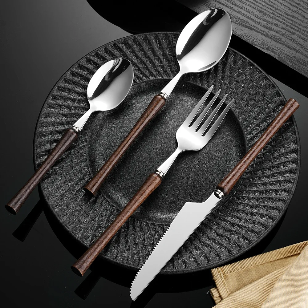 16/24pcs Cutlery Set Utensils  - огляд і ціна Bamboo Cutlery