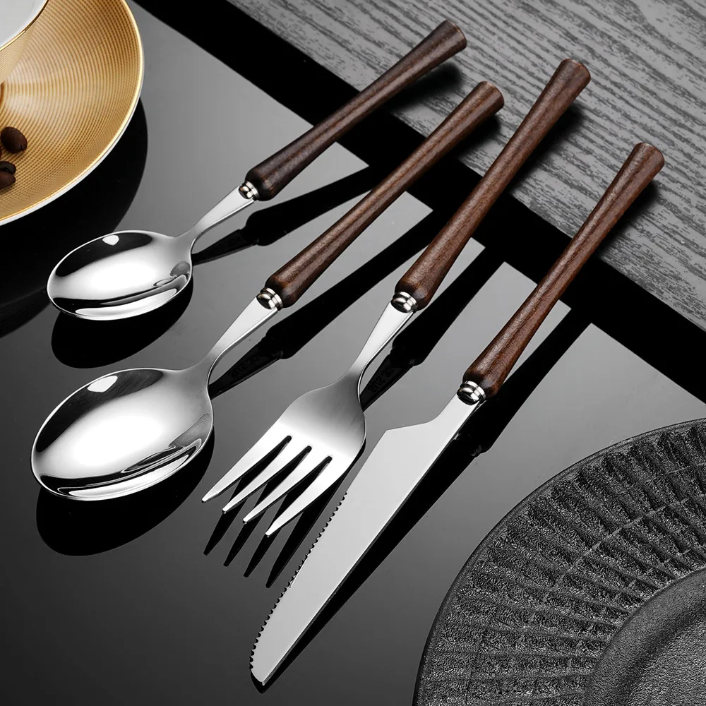16/24pcs Cutlery Set Utensils  - огляд і ціна Bamboo Cutlery